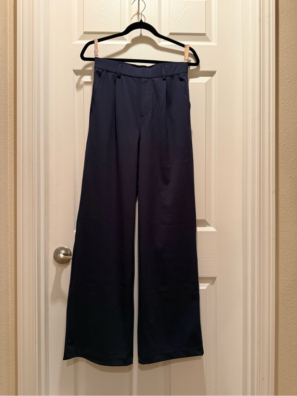 Halara Flex High Waisted Wide Leg Work Pants Navy Blue Small Tall 31” NWOT